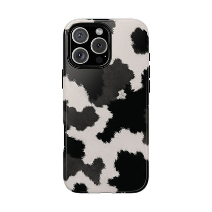Modern Monochrome Cow Print Phone Case