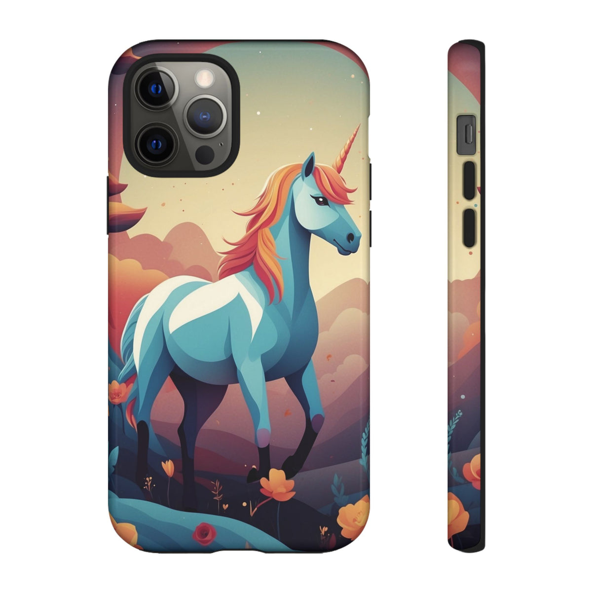 Stylised Unicorn Design Phone Case - Multicolor Phone Case - iPhone 12 Pro / Glossy