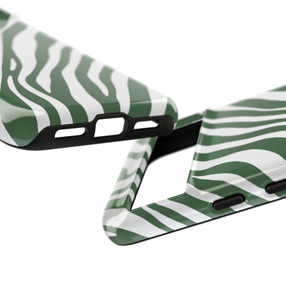 Modern Sage Zebra Print Phone Case