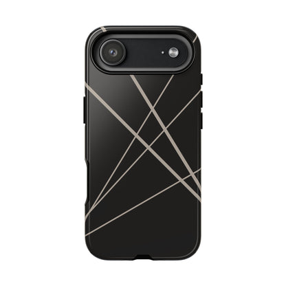 Abstract Black with Grey Lines Phone Case - Black Phone Case - iPhone 17 Air / Glossy