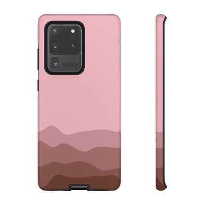 Pink Abstract Waves Protective Phone Case - Pink Phone Case - Samsung Galaxy S20 Ultra / Glossy