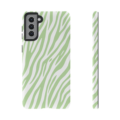 Mint Tiger Print Phone Case