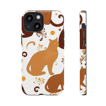 Abstract Cat Pattern Phone Case - Multicolor Phone Case - iPhone 13 Mini / Glossy