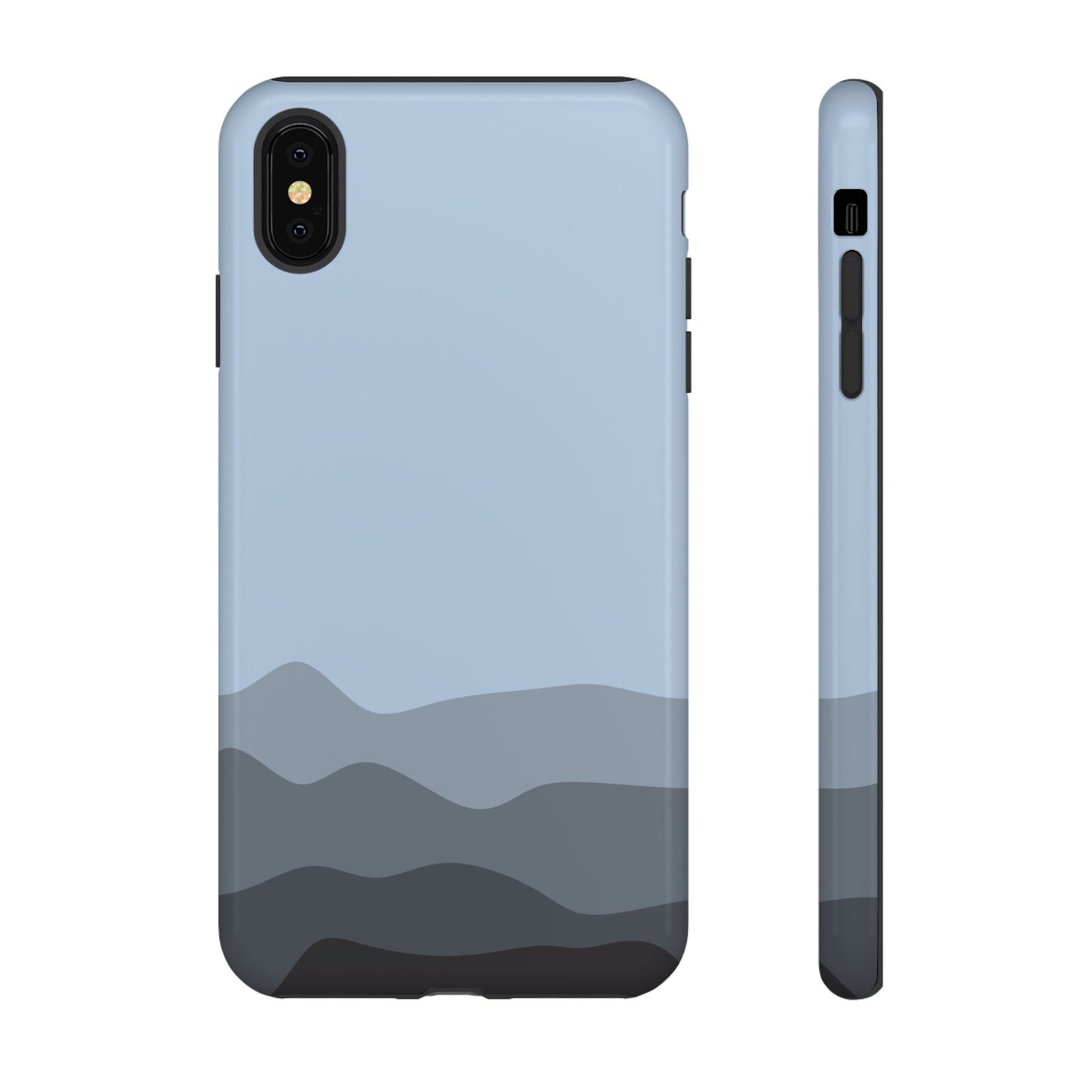 Blue Abstract Waves Protective Phone Case - Blue Phone Case - iPhone XS MAX / Glossy