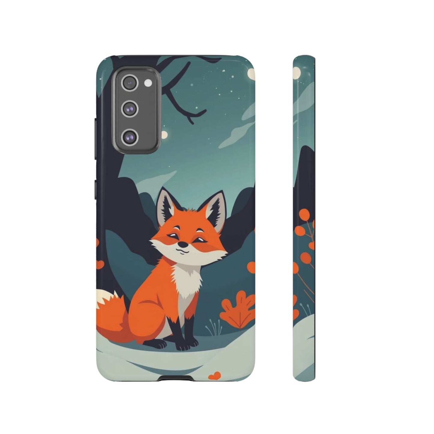 Samsung Galaxy S20 FE / Glossy Phone Case - Cute Fox Design Phone Case