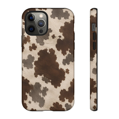 Stylish Mocha Cow Print Phone Case