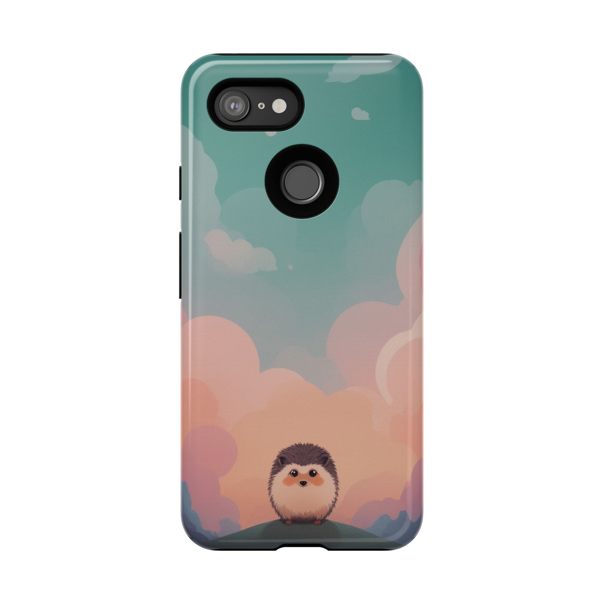 Phone Case - Cute Hedgehog & Cloud Design Phone Case