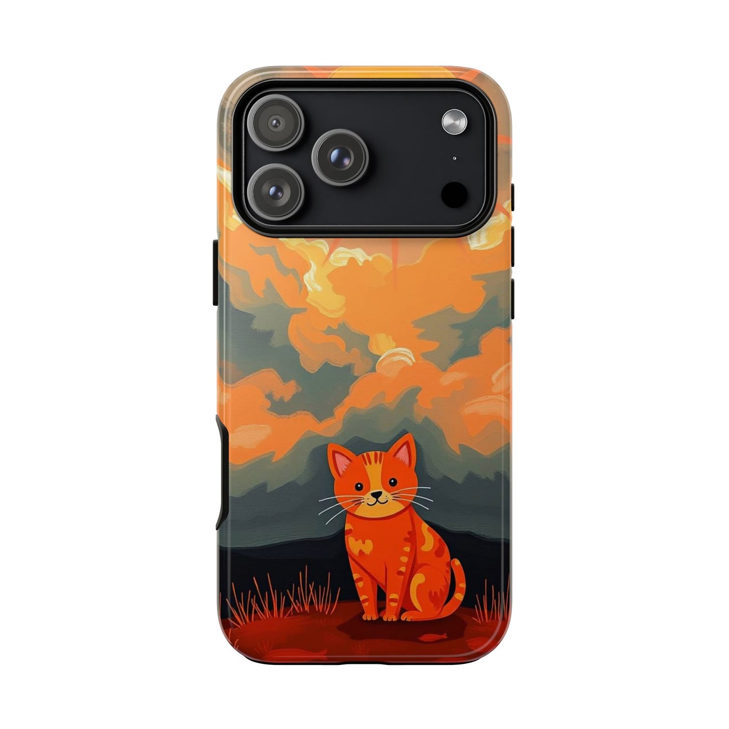 iPhone 17 Pro Max / Glossy Phone Case - Acrylic Painting Style Cat Design Phone Case