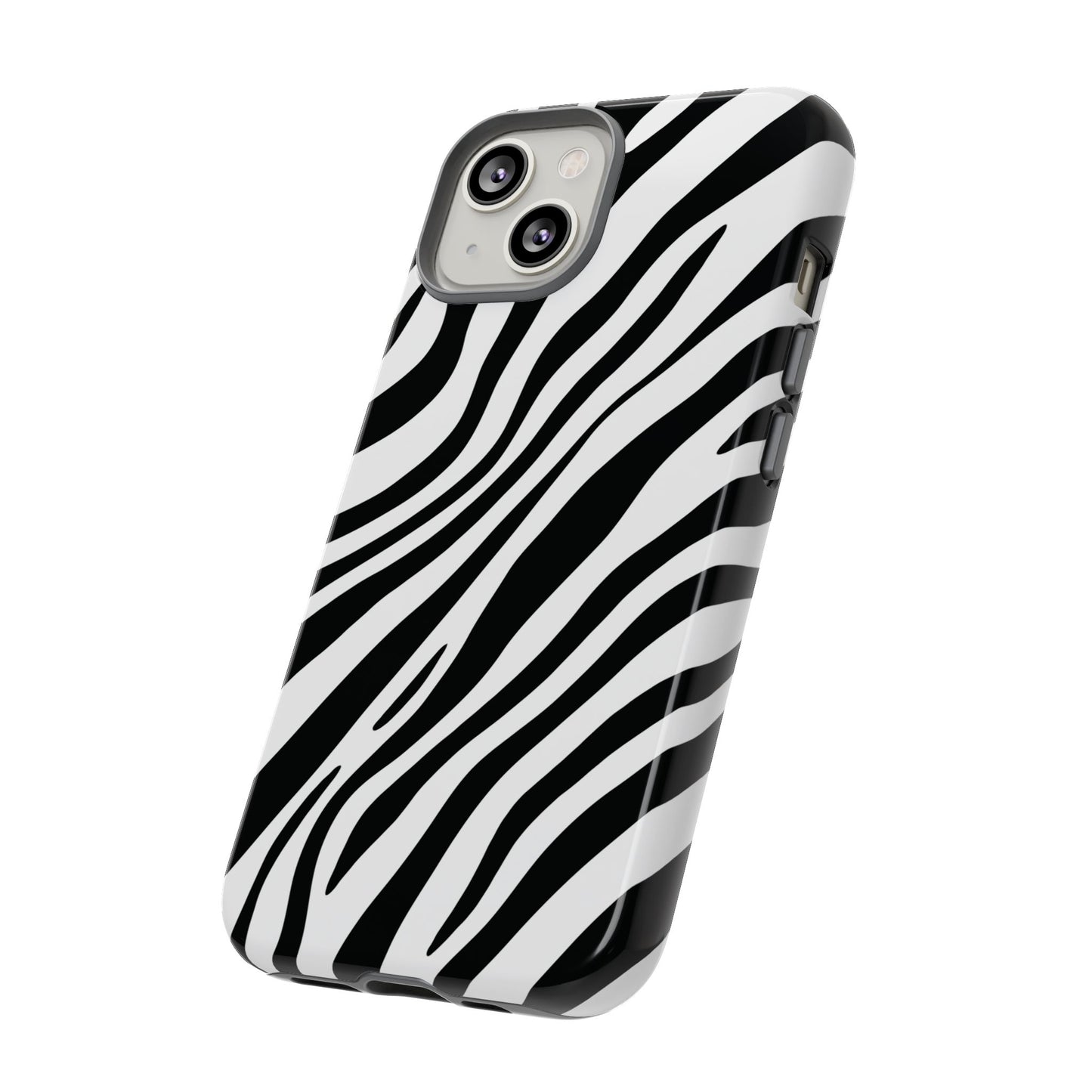 Modern Monochrome Zebra Print Phone Case