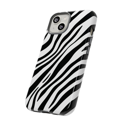 Modern Monochrome Zebra Print Phone Case