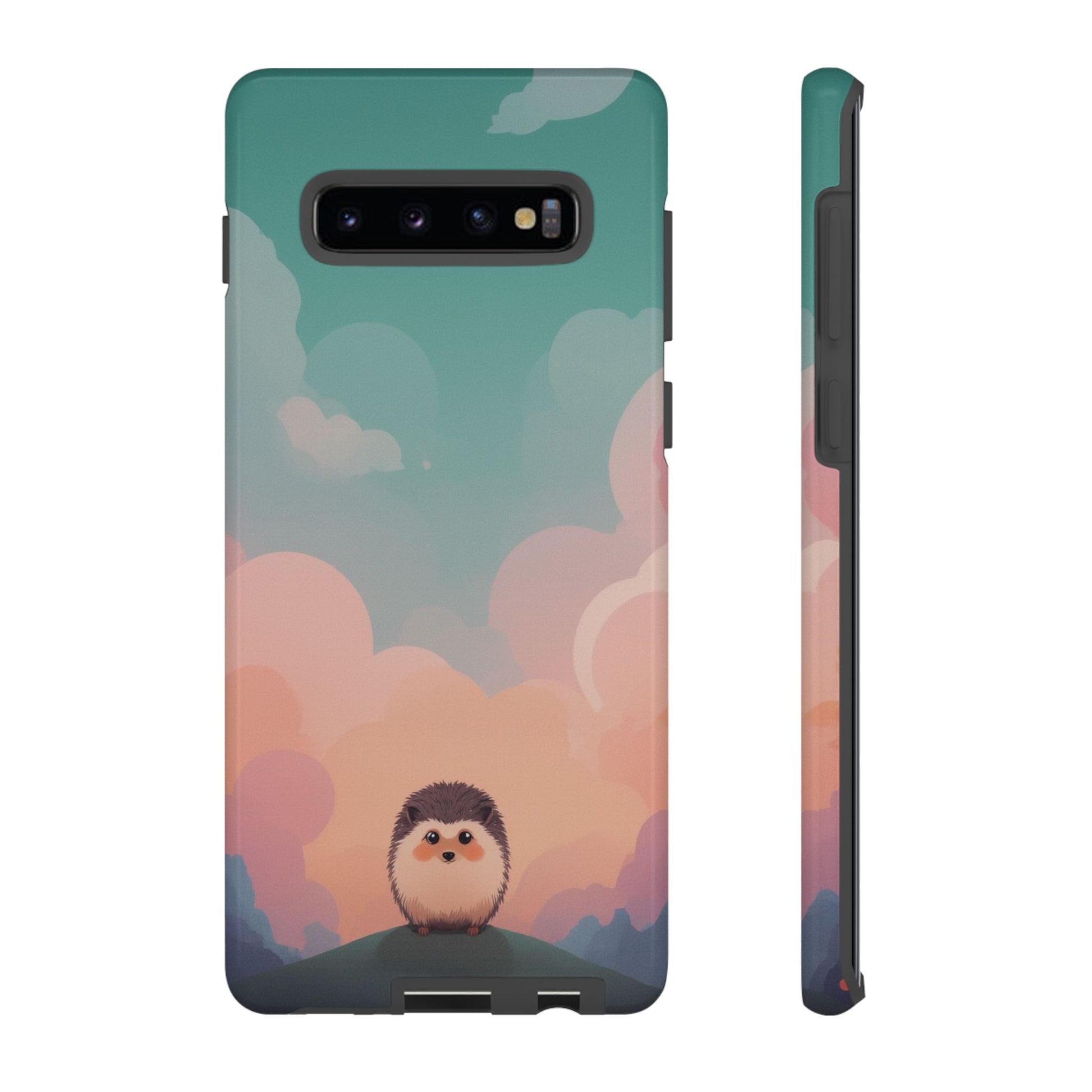 Cute Hedgehog & Cloud Design Phone Case - Multicolor Phone Case - Samsung Galaxy S10 Plus / Glossy
