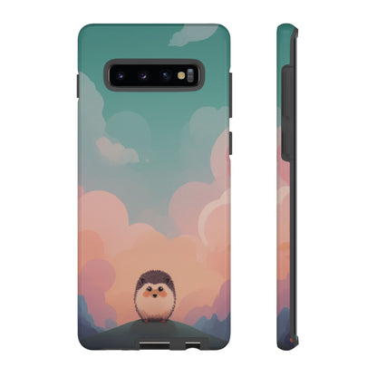 Samsung Galaxy S10 Plus / Glossy Phone Case - Cute Hedgehog & Cloud Design Phone Case