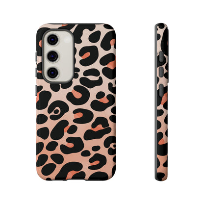 Elegant Peach Leopard Print Phone Case
