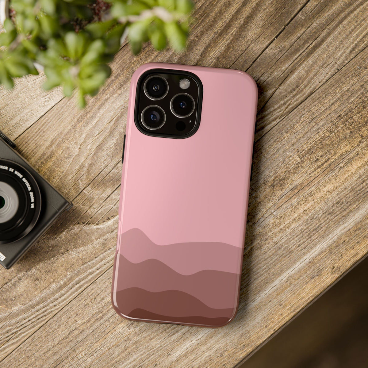 Pink Abstract Waves Protective Phone Case - Pink Phone Case