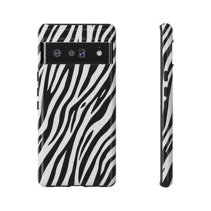 Monochrome Tiger Print Phone Case