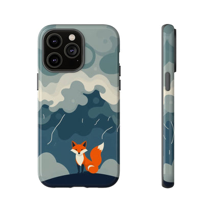 iPhone 14 Pro Max / Glossy Phone Case - Stormy Fox Design Phone Case