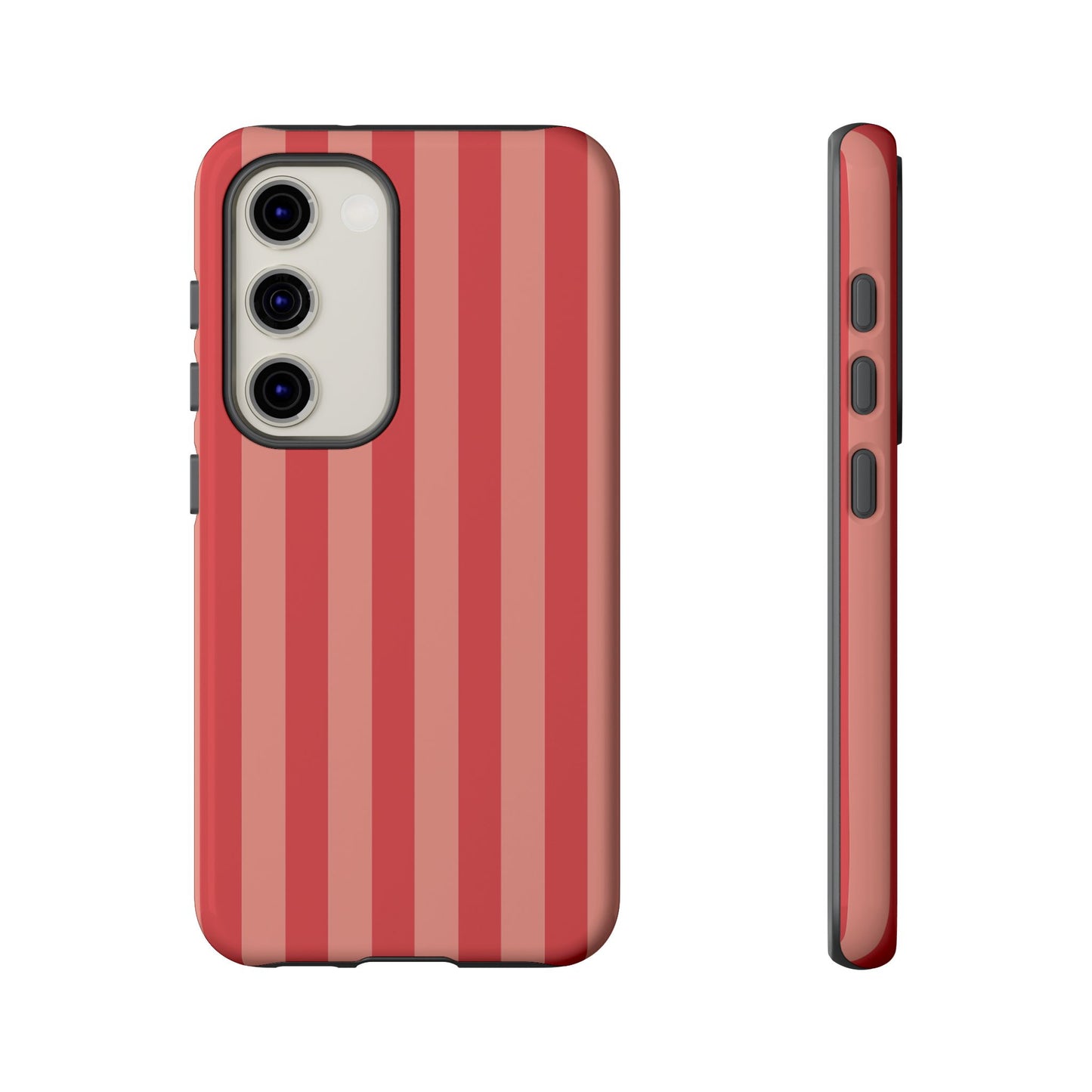 Samsung Galaxy S23 / Glossy Phone Case - ’Light Pink Stripe Pattern’ Phone Case