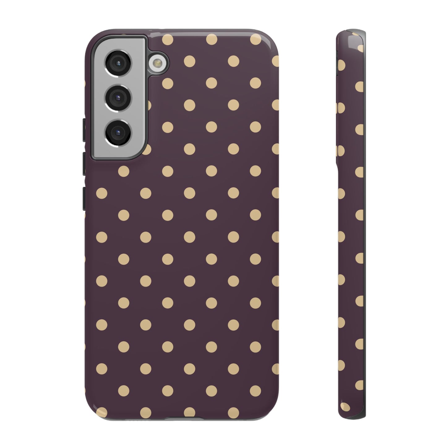 Purple with Yellow Dot Pattern Phone Case