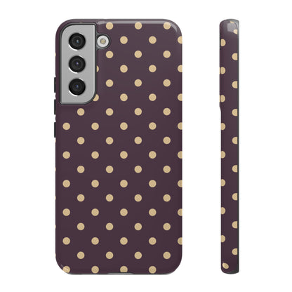 Purple with Yellow Dot Pattern Phone Case