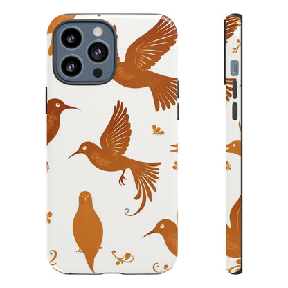 iPhone 13 Pro Max / Glossy Phone Case - Abstract Bird Pattern Phone Case
