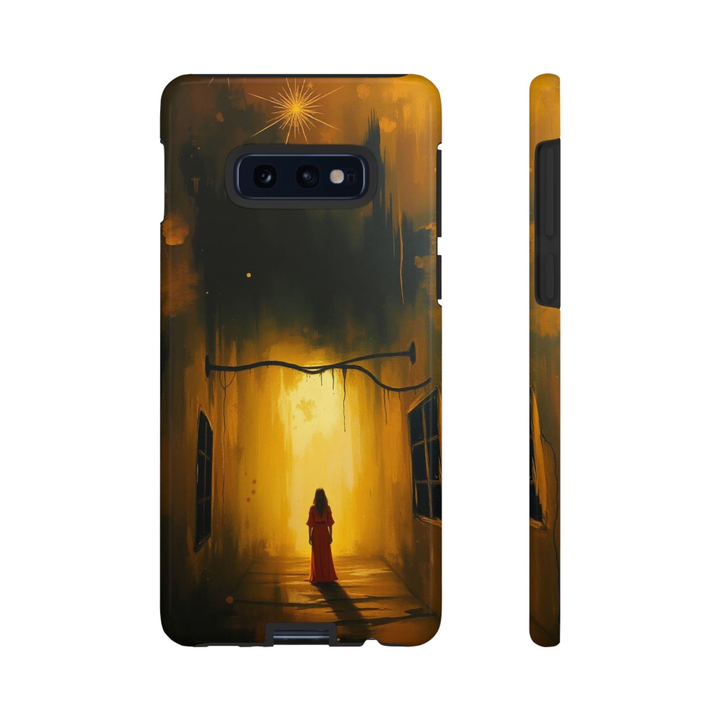 Samsung Galaxy S10E / Glossy Phone Case - Acrylic Gothic Woman in Red Phone Case