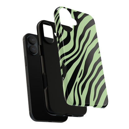 Modern Mint Zebra Print Phone Case