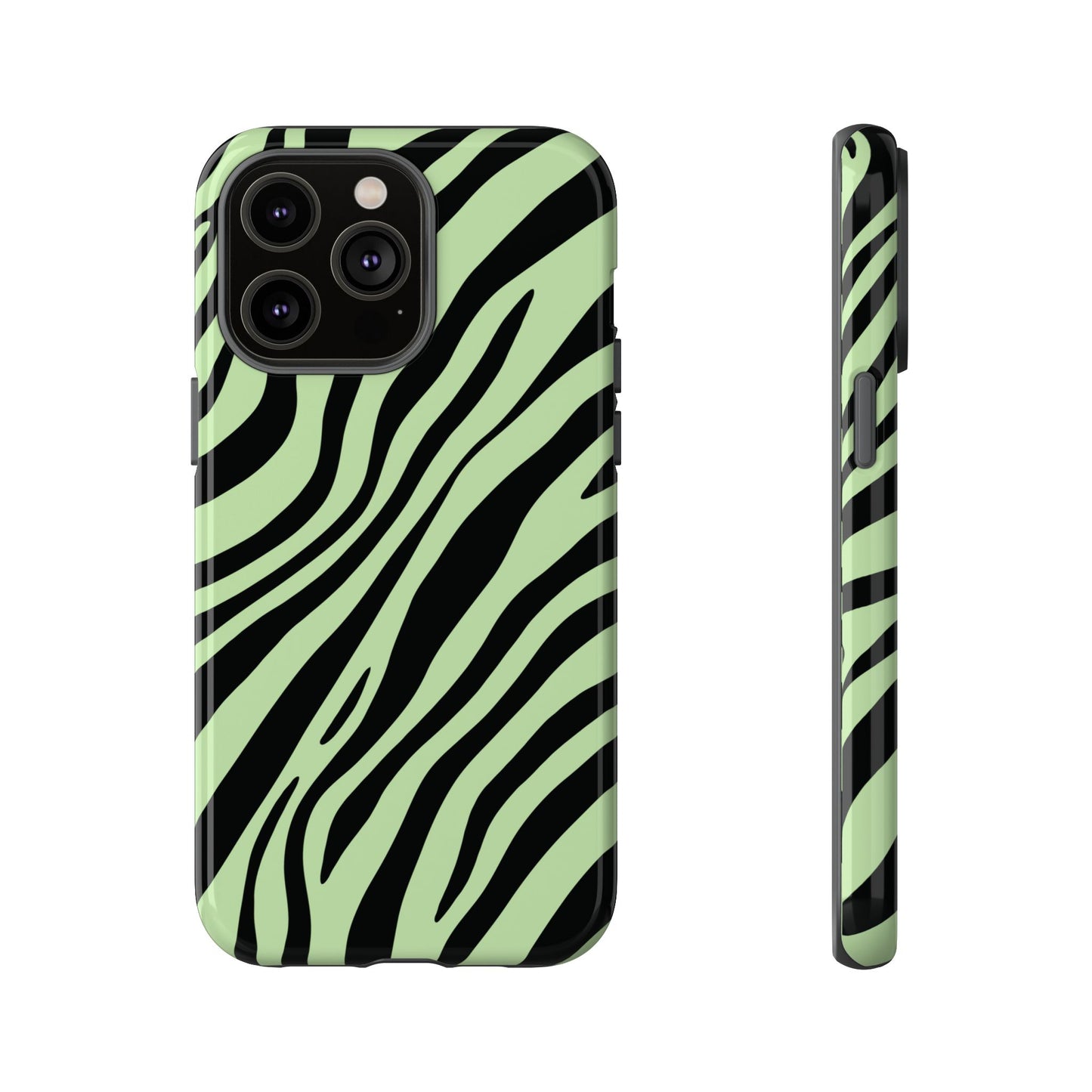 Modern Mint Zebra Print Phone Case