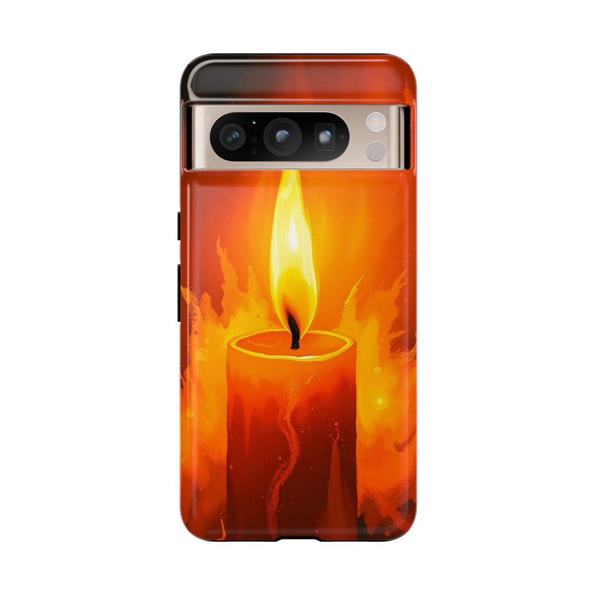 Red Candle Phone Case - Multicolor Phone Case - Google Pixel 8 Pro / Glossy