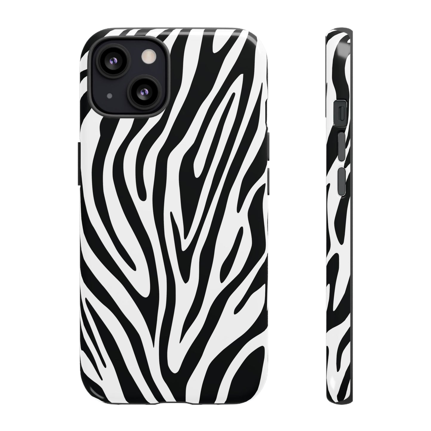 Classic Monochrome Tiger Print Phone Case