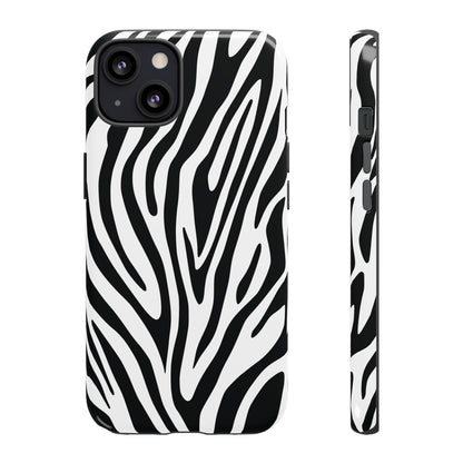 Classic Monochrome Tiger Print Phone Case