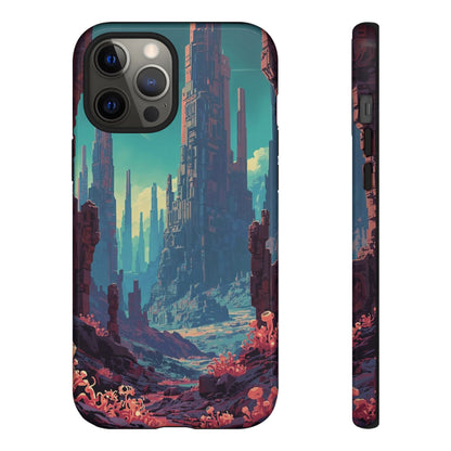 Alien Monolith Valley Sci-fi Phone Case - Pink Phone Case - iPhone 12 Pro Max / Glossy