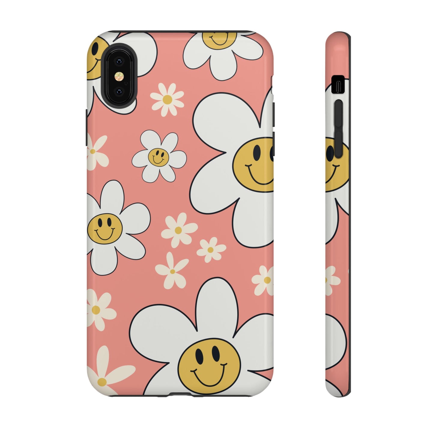 Fun Retro Daisy Pattern with Pink Background Phone Case - Pink Phone Case - iPhone XS MAX / Glossy