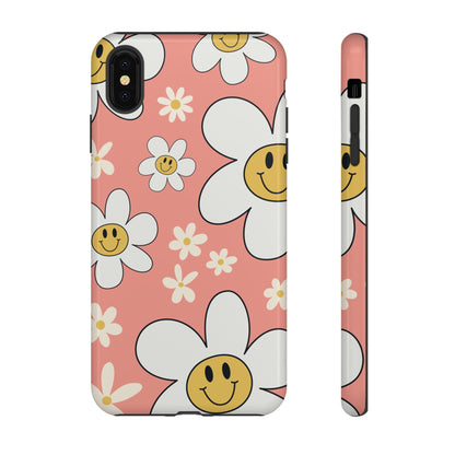Fun Retro Daisy Pattern with Pink Background Phone Case - Pink Phone Case - iPhone XS MAX / Glossy