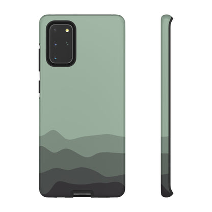Green Abstract Waves Protective Phone Case - Green Phone Case - Samsung Galaxy S20+ / Glossy