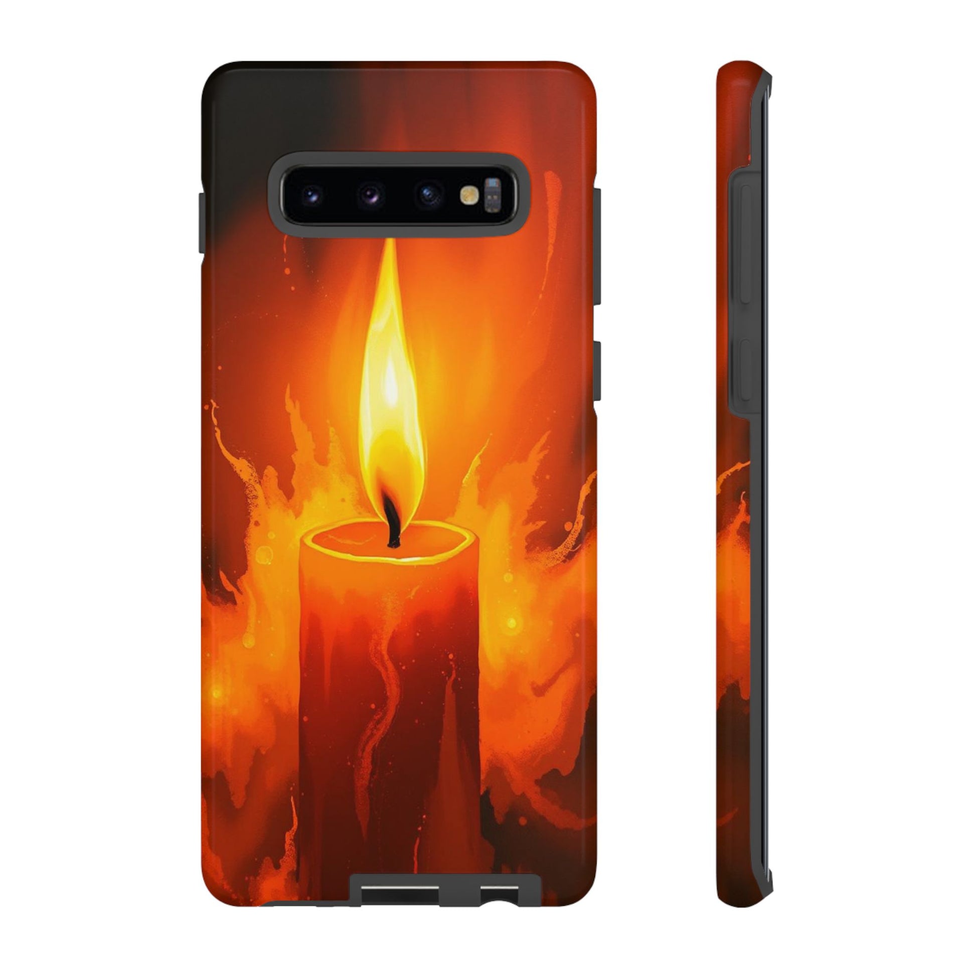 Red Candle Phone Case - Multicolor Phone Case - Samsung Galaxy S10 Plus / Glossy