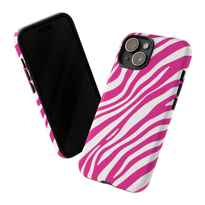 Modern Hot Pink Zebra Print Phone Case