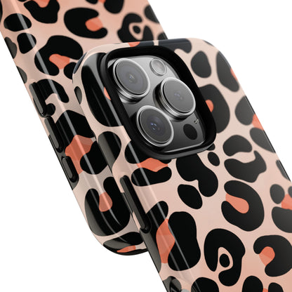 Elegant Peach Leopard Print Phone Case