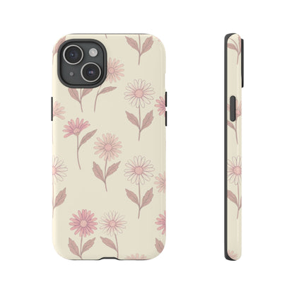 Pretty Blush Daisy Pattern Phone Case