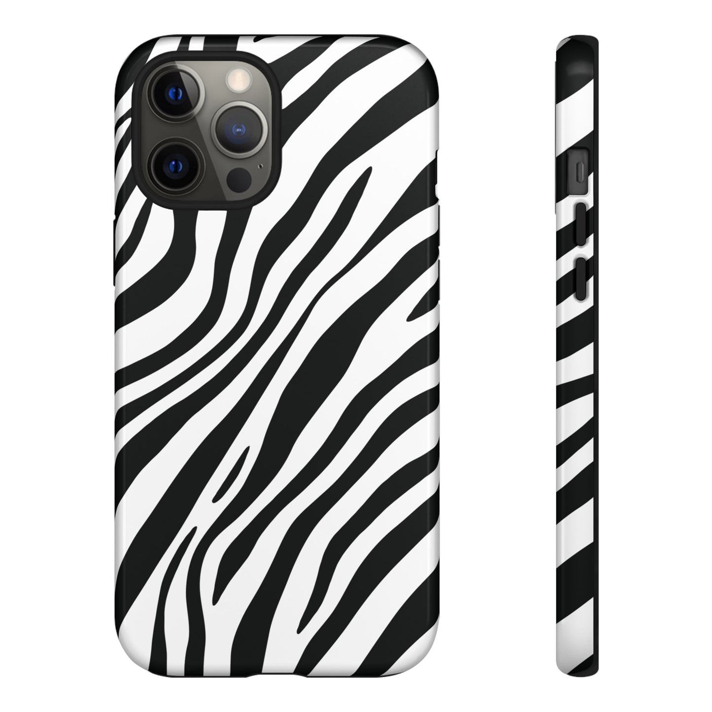 Modern Monochrome Zebra Print Phone Case