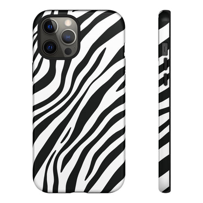 Modern Monochrome Zebra Print Phone Case