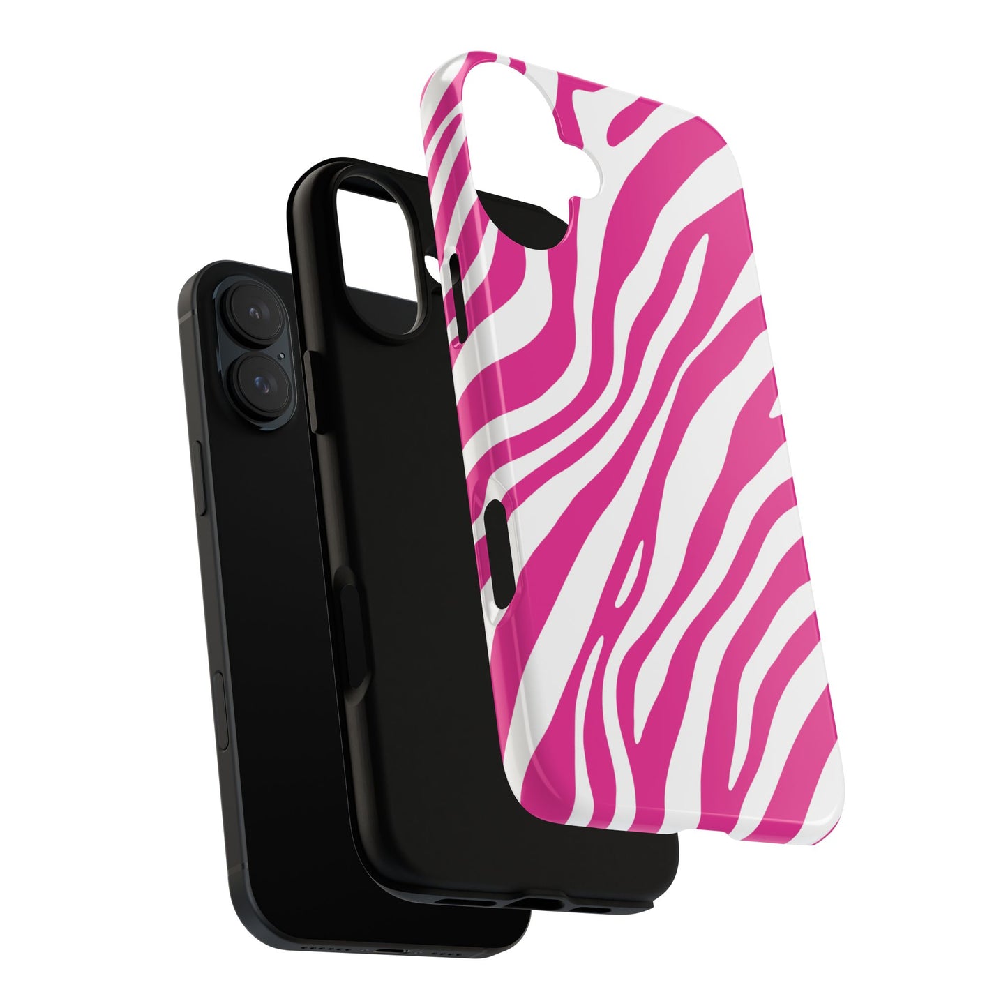 Modern Hot Pink Zebra Print Phone Case