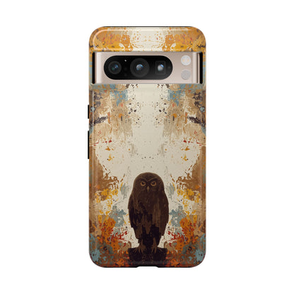 Google Pixel 8 Pro / Glossy Phone Case - Abstract Owl Design Phone Case