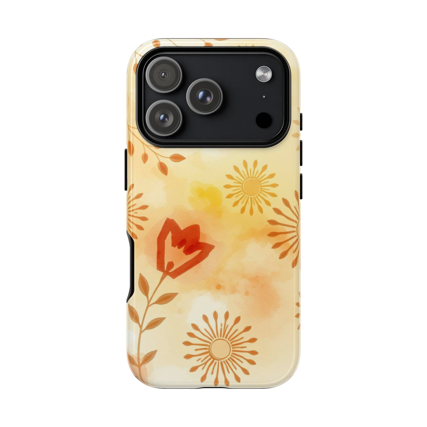 iPhone 17 Pro / Glossy Phone Case - Boho Chic Watercolour Pattern Phone Case
