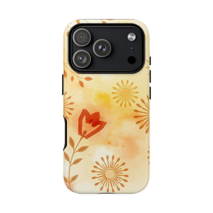 iPhone 17 Pro / Glossy Phone Case - Boho Chic Watercolour Pattern Phone Case