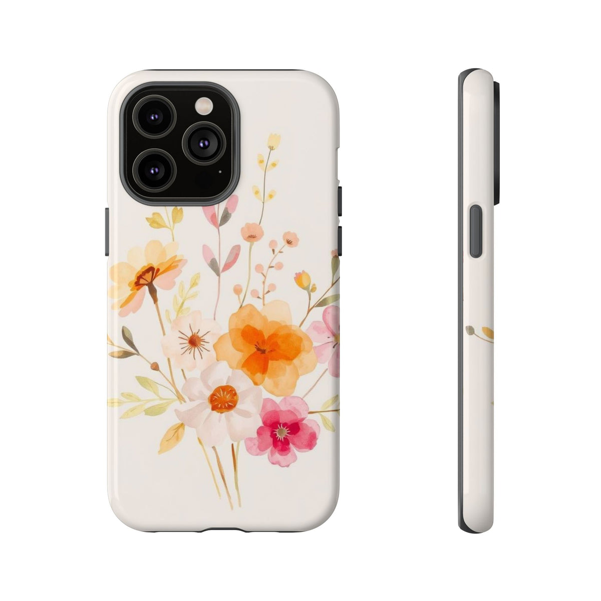 Boho Chic Watercolour Flower Pattern Phone Case - Multicolor Phone Case - iPhone 14 Pro Max / Glossy