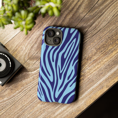 Boutique Sky Blue Tiger Print Phone Case