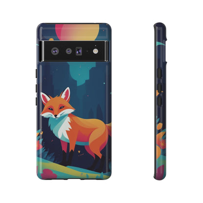 Google Pixel 6 Pro / Glossy Phone Case - Stylised Fox Design Phone Case