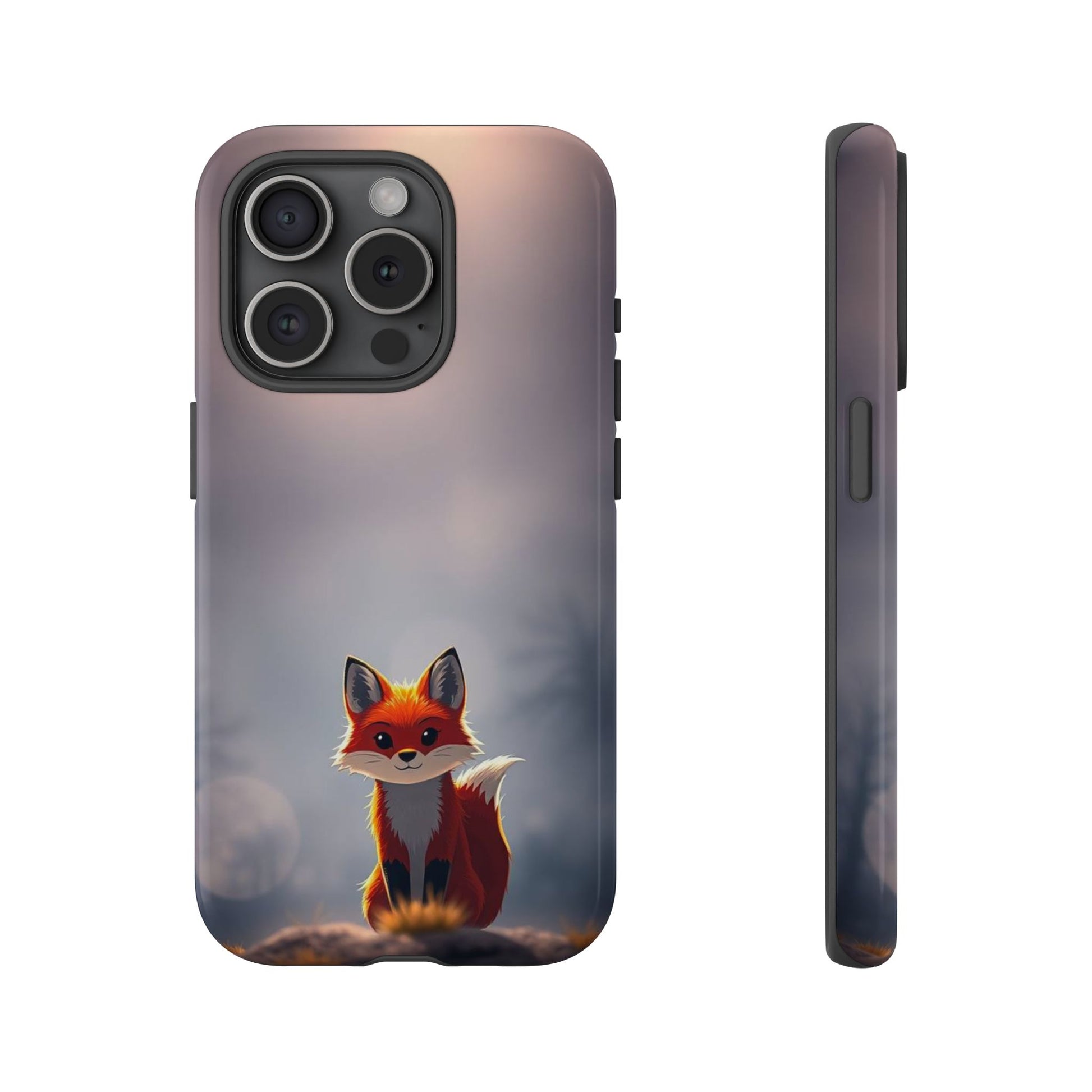 Cute Gothic Fox Design Phone Case - Multicolor Phone Case - iPhone 15 Pro / Glossy