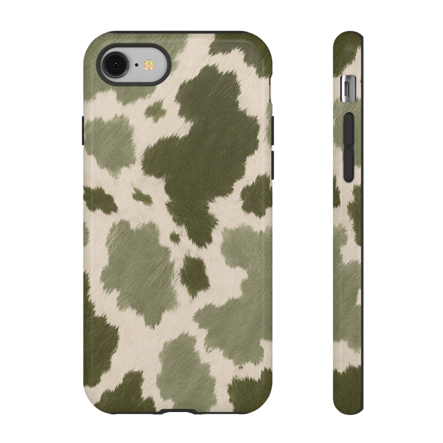 Stylish Olive Green Cow Print Phone Case