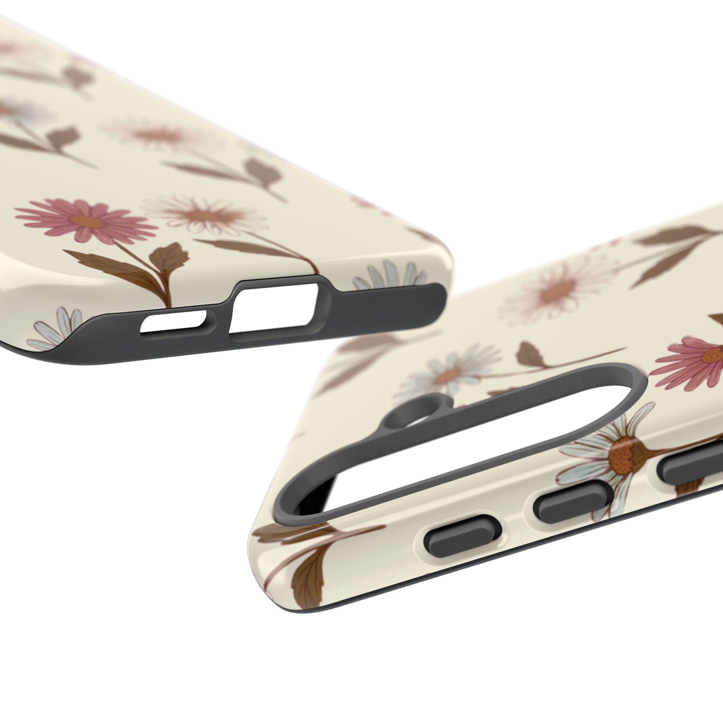 Pretty Cream & Rose Daisy Pattern Phone Case